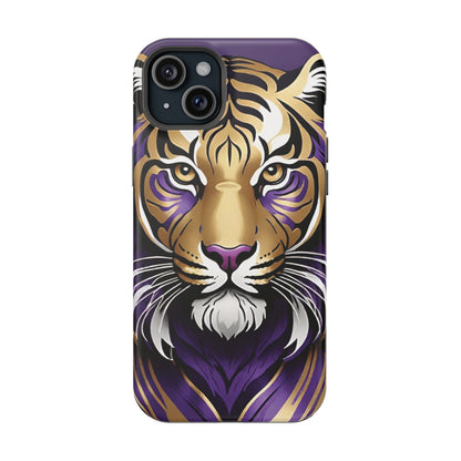 Purple and Gold Tiger Magnetic Tough Case