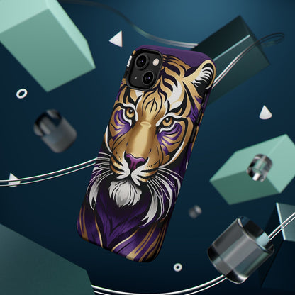 Purple and Gold Tiger Magnetic Tough Case