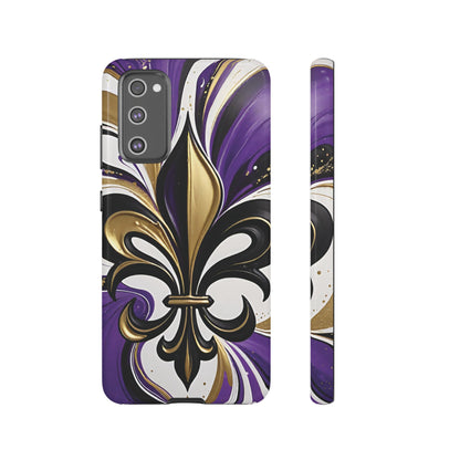 Purple and Gold Fleur-de-Lis 01