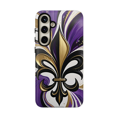 Purple and Gold Fleur-de-Lis 01