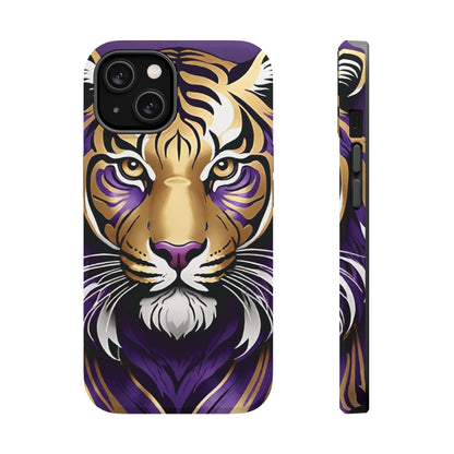 Purple and Gold Tiger Magnetic Tough Case