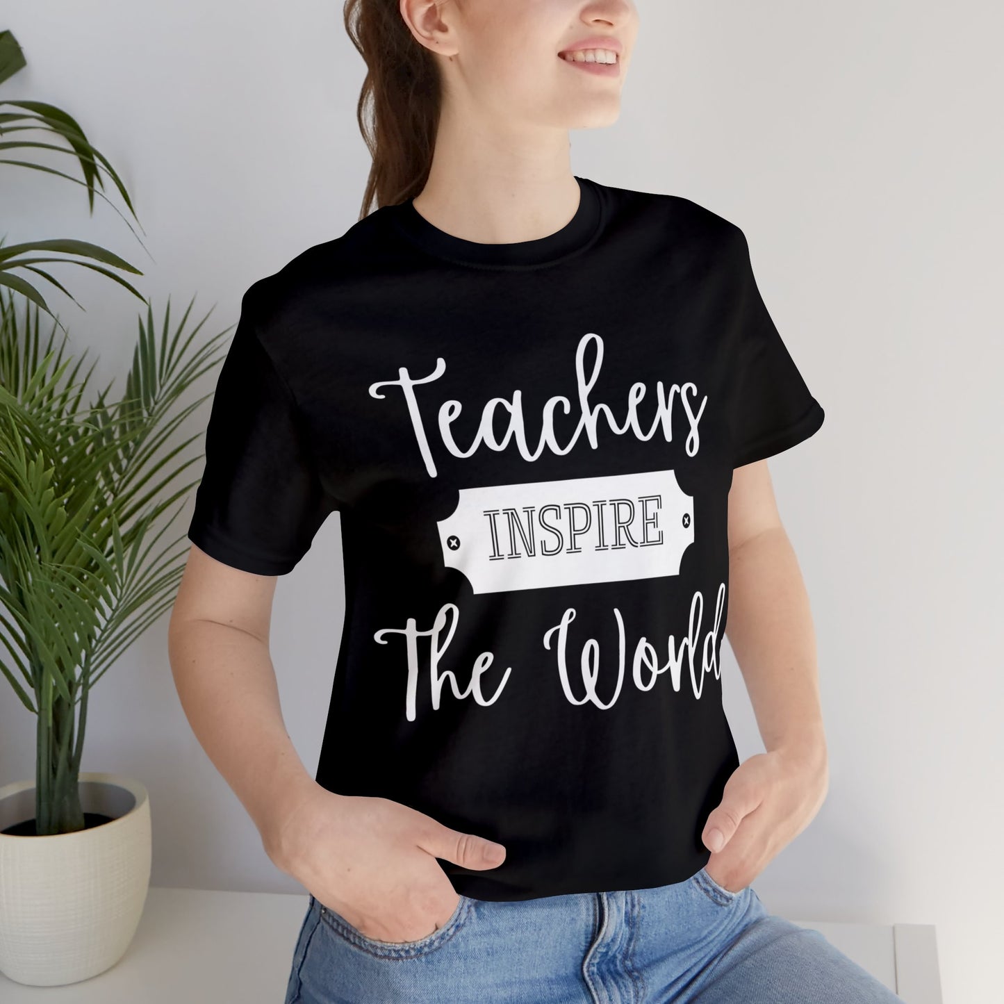 Teachers Inspire the World (Light Text) - ShadowCrafts Studio