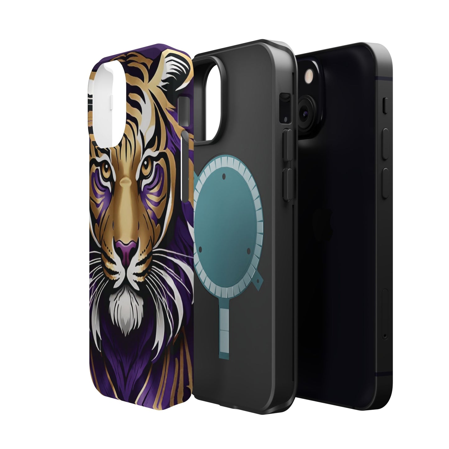 Purple and Gold Tiger Magnetic Tough Case