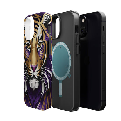 Purple and Gold Tiger Magnetic Tough Case