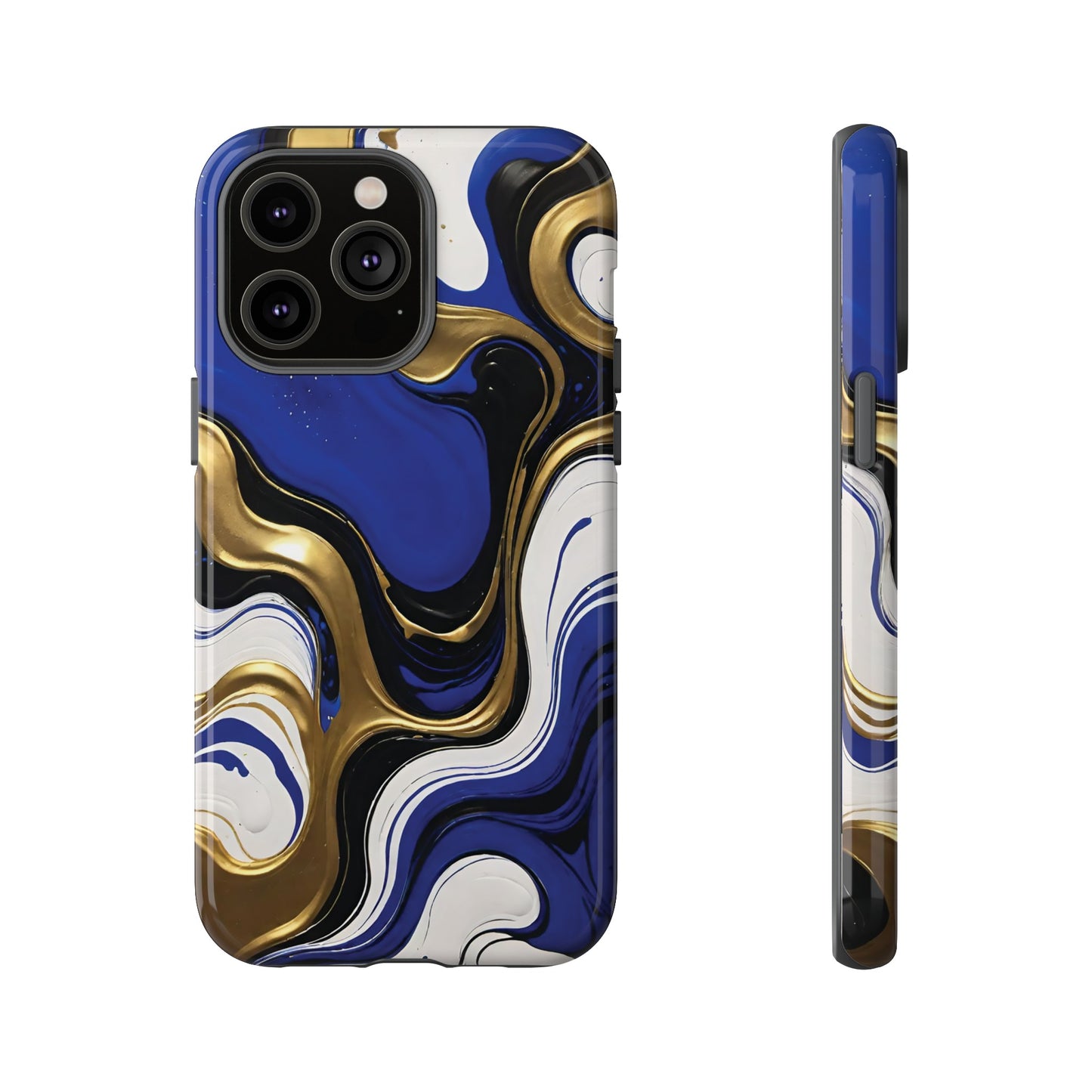 Blue and Gold Swirl 03