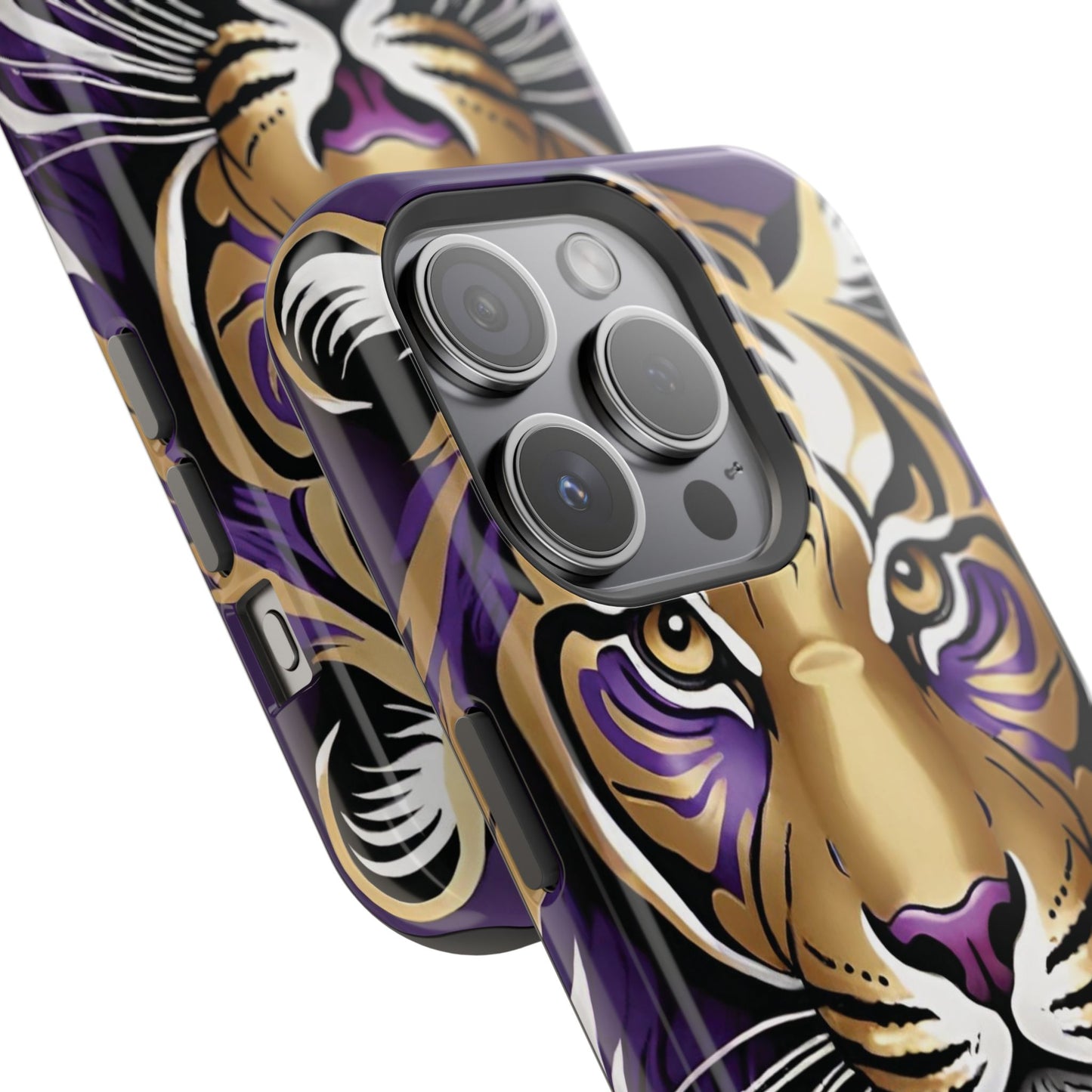 Purple and Gold Tiger Magnetic Tough Case