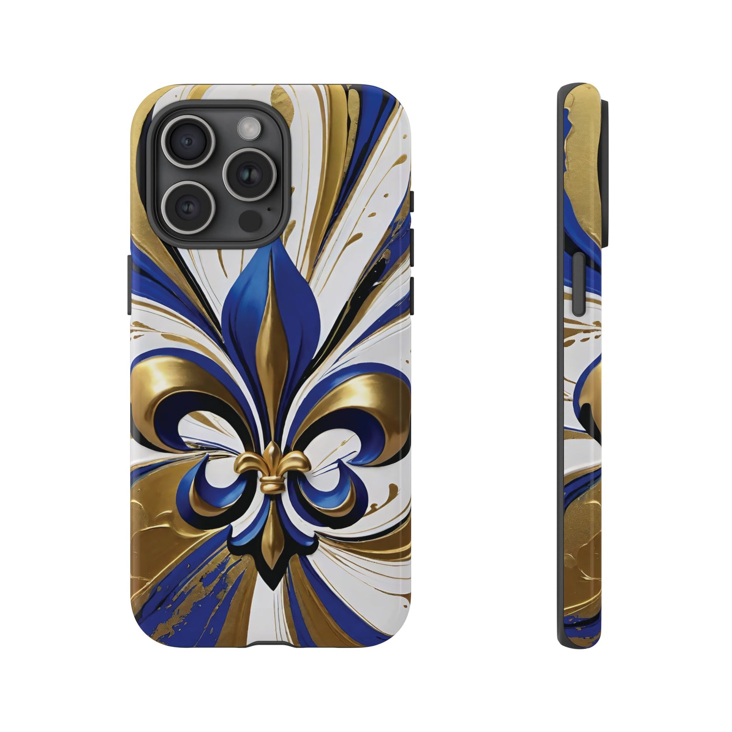 Blue and Gold Fleur-de-Lis 02