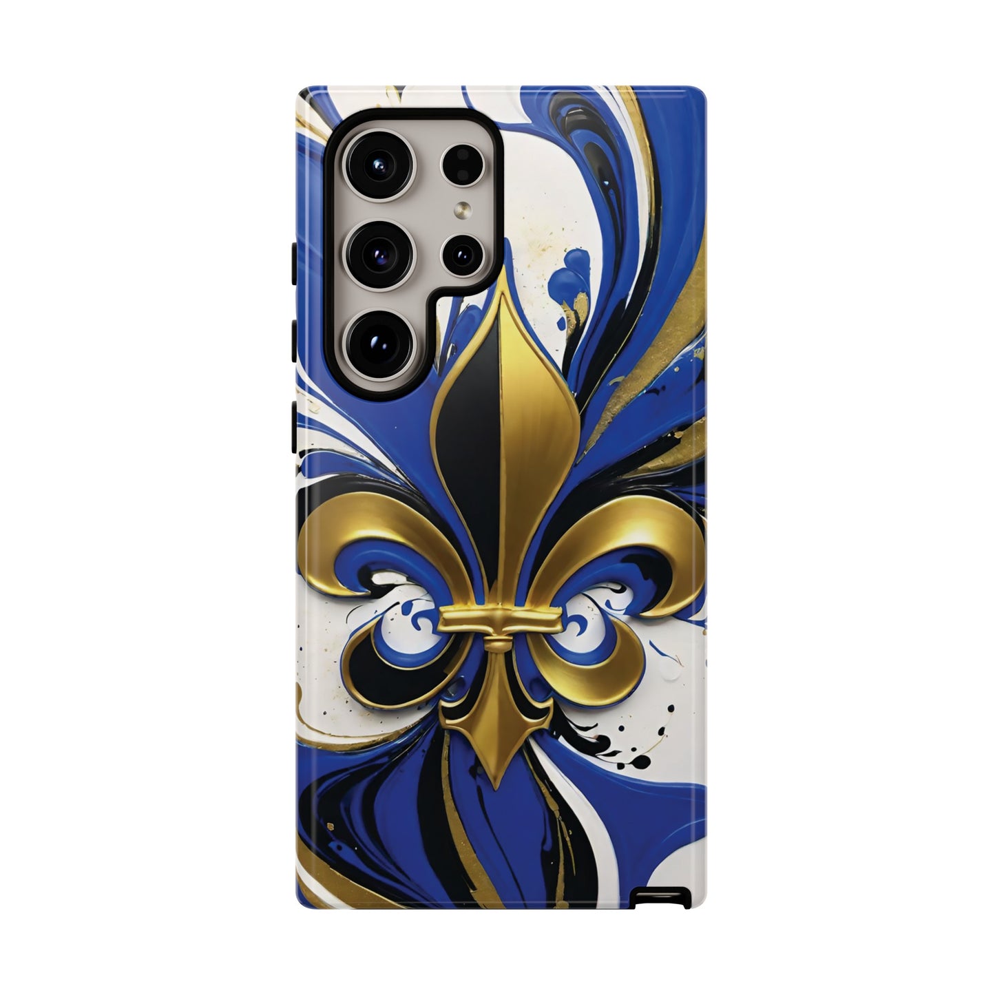 Blue and Gold Fleur-de-Lis 01