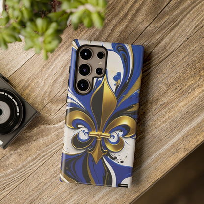 Blue and Gold Fleur-de-Lis 01