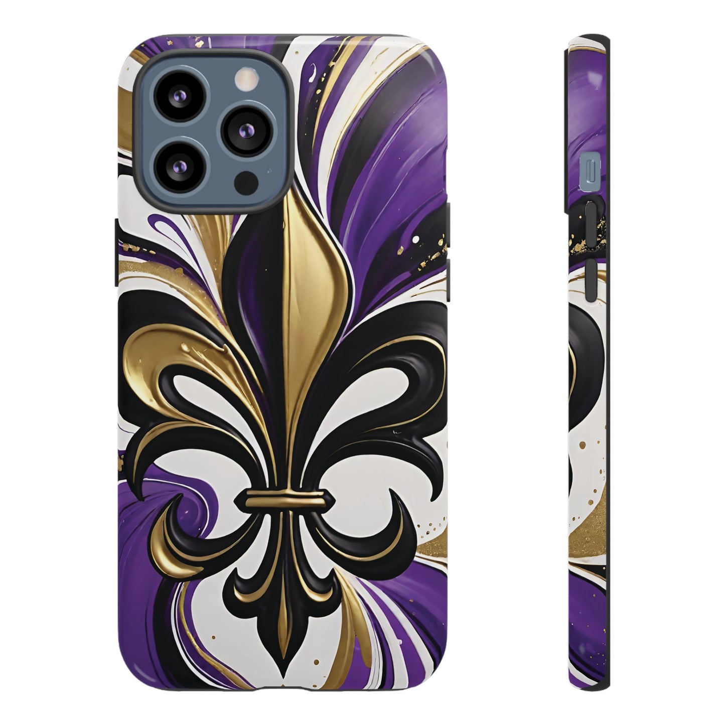 Purple and Gold Fleur-de-Lis 01