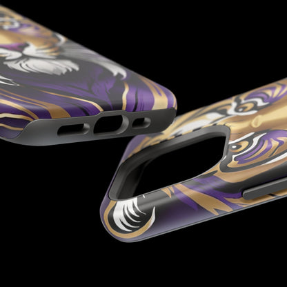 Purple and Gold Tiger Magnetic Tough Case