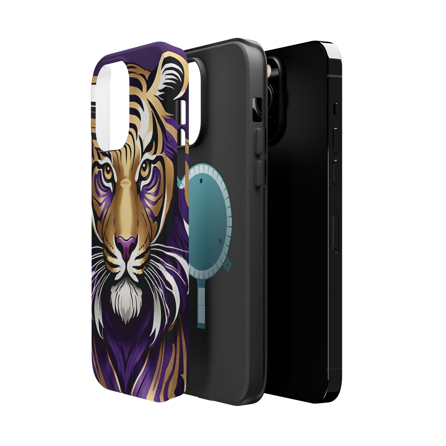 Purple and Gold Tiger Magnetic Tough Case