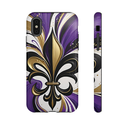 Purple and Gold Fleur-de-Lis 01