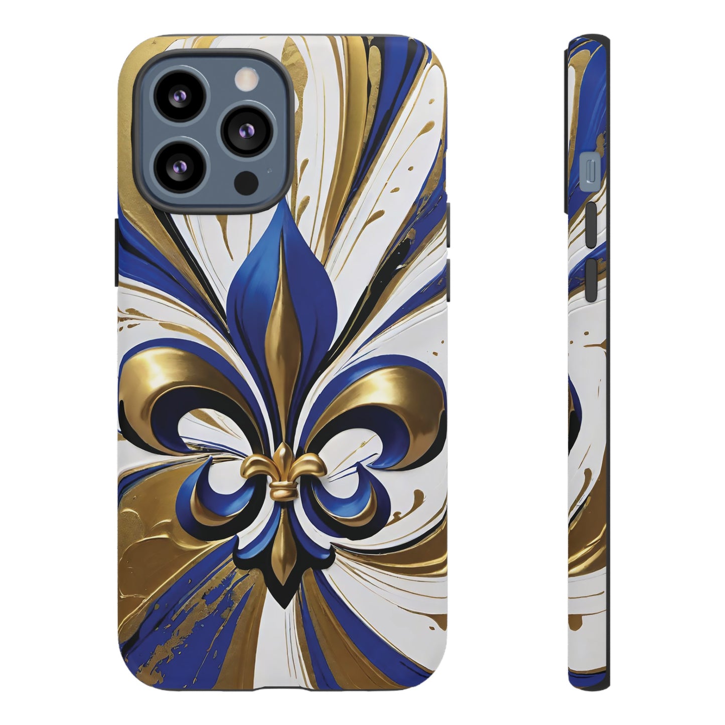 Blue and Gold Fleur-de-Lis 02