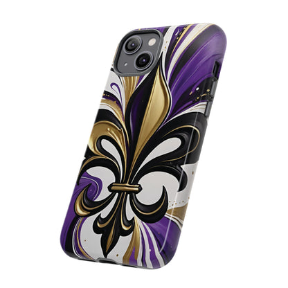 Purple and Gold Fleur-de-Lis 01