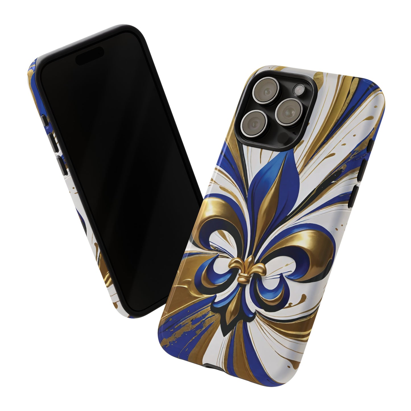 Blue and Gold Fleur-de-Lis 02