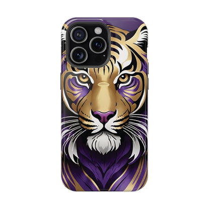 Purple and Gold Tiger Magnetic Tough Case