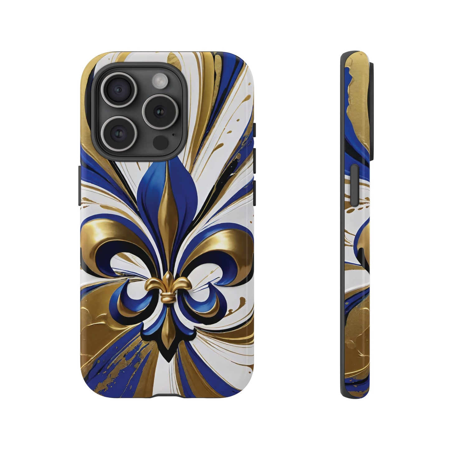 Blue and Gold Fleur-de-Lis 02