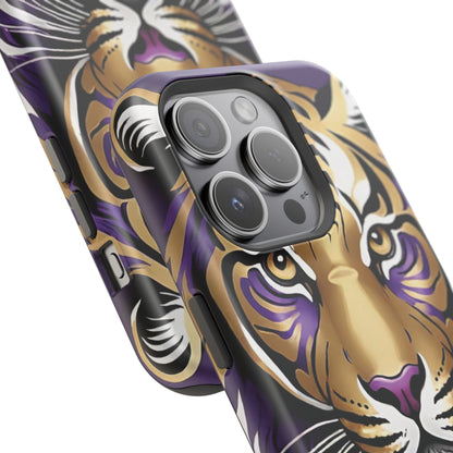 Purple and Gold Tiger Magnetic Tough Case