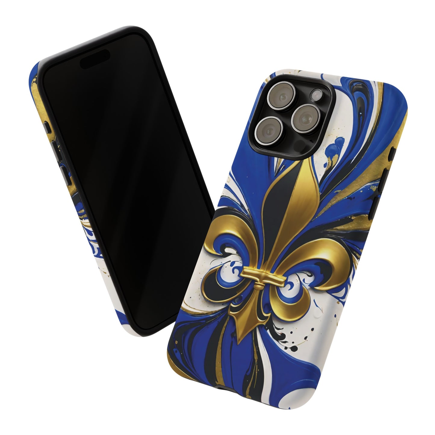 Blue and Gold Fleur-de-Lis 01