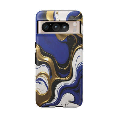 Blue and Gold Swirl 03