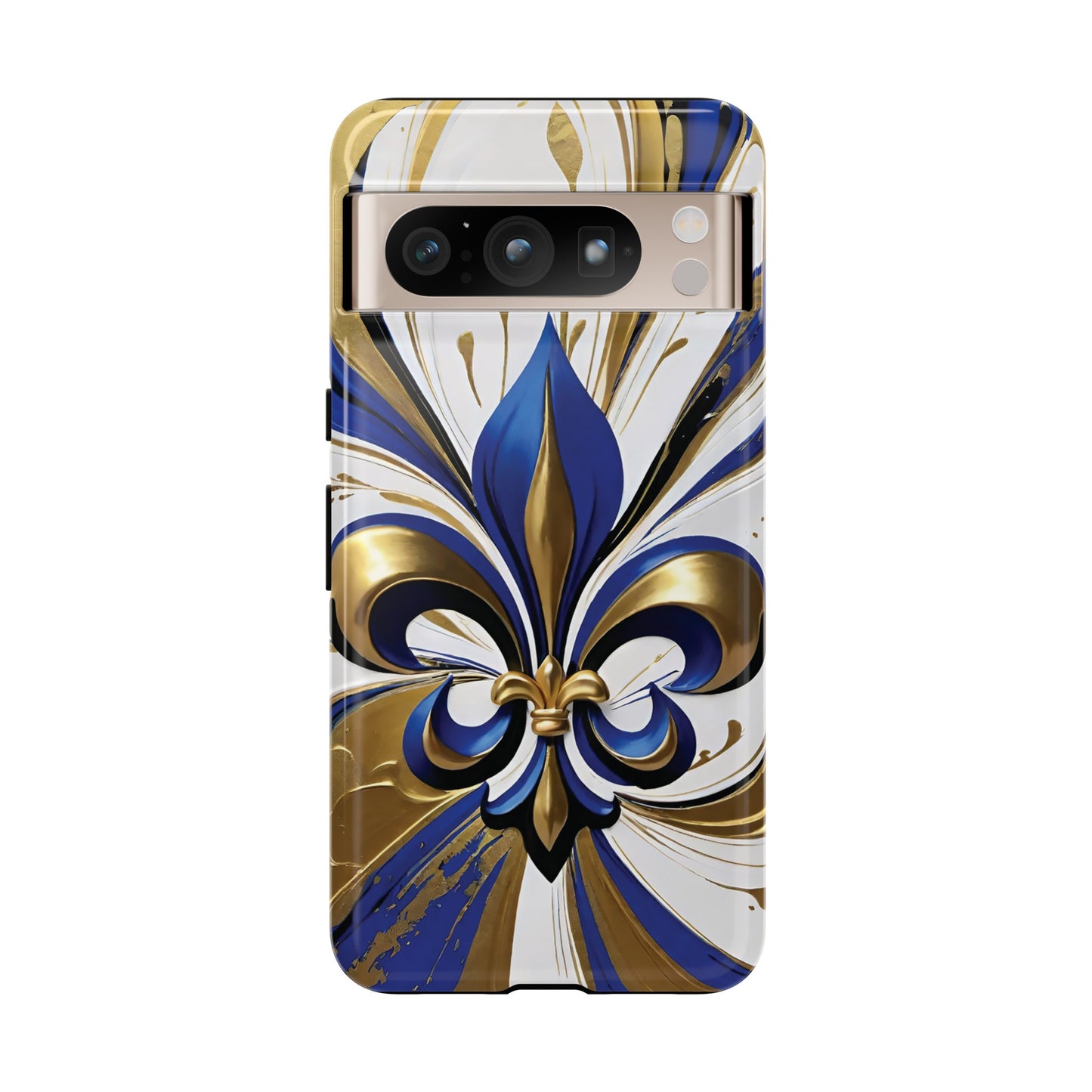 Blue and Gold Fleur-de-Lis 02