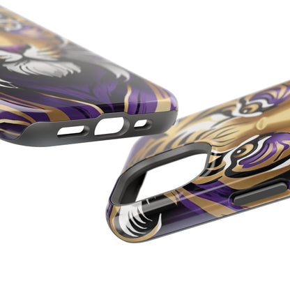 Purple and Gold Tiger Magnetic Tough Case