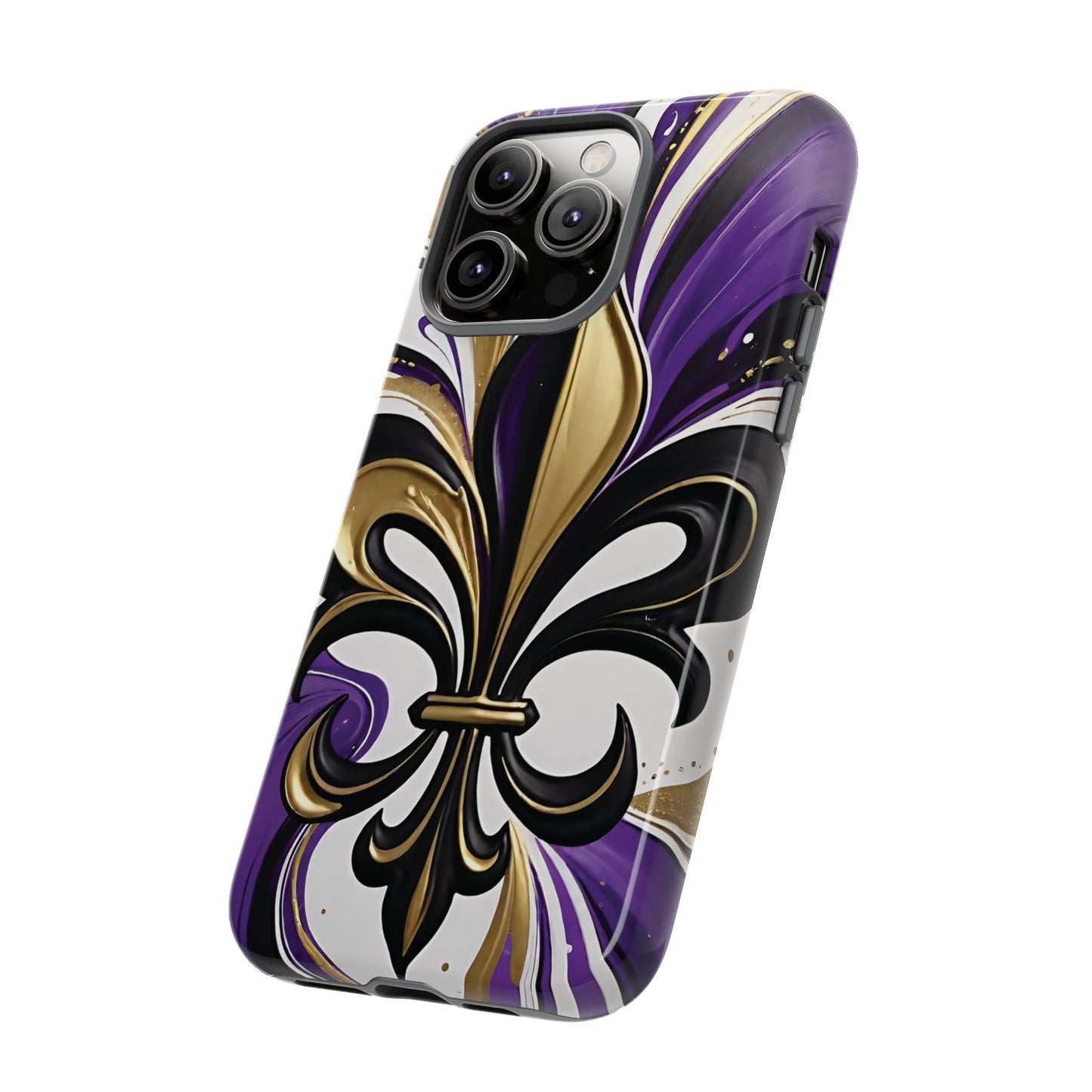 Purple and Gold Fleur-de-Lis 01