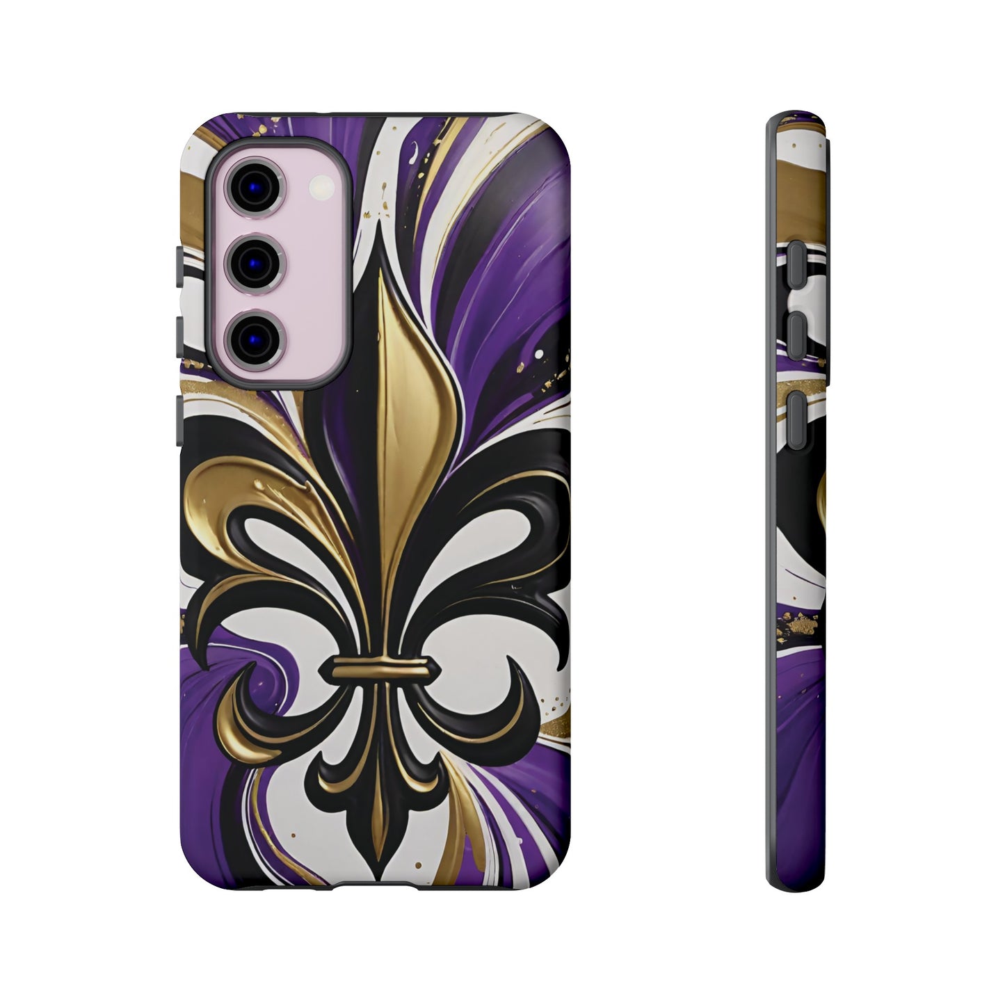 Purple and Gold Fleur-de-Lis 01