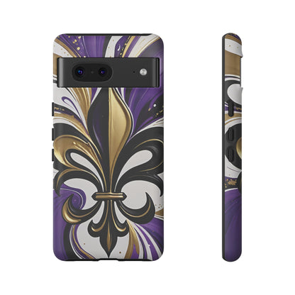 Purple and Gold Fleur-de-Lis 01