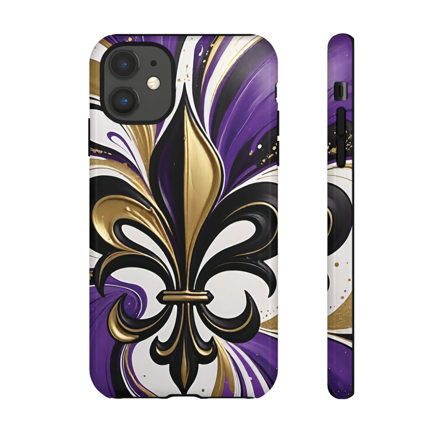 Purple and Gold Fleur-de-Lis 01