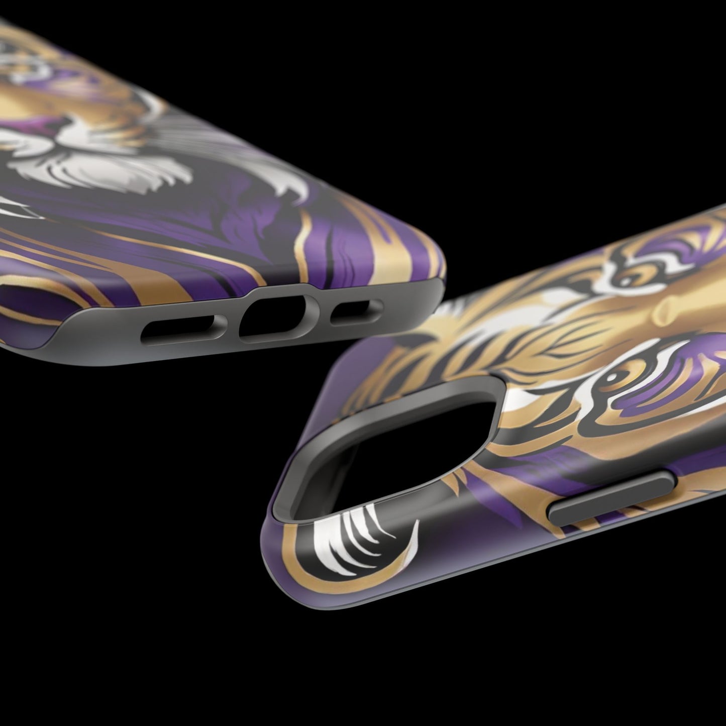 Purple and Gold Tiger Magnetic Tough Case