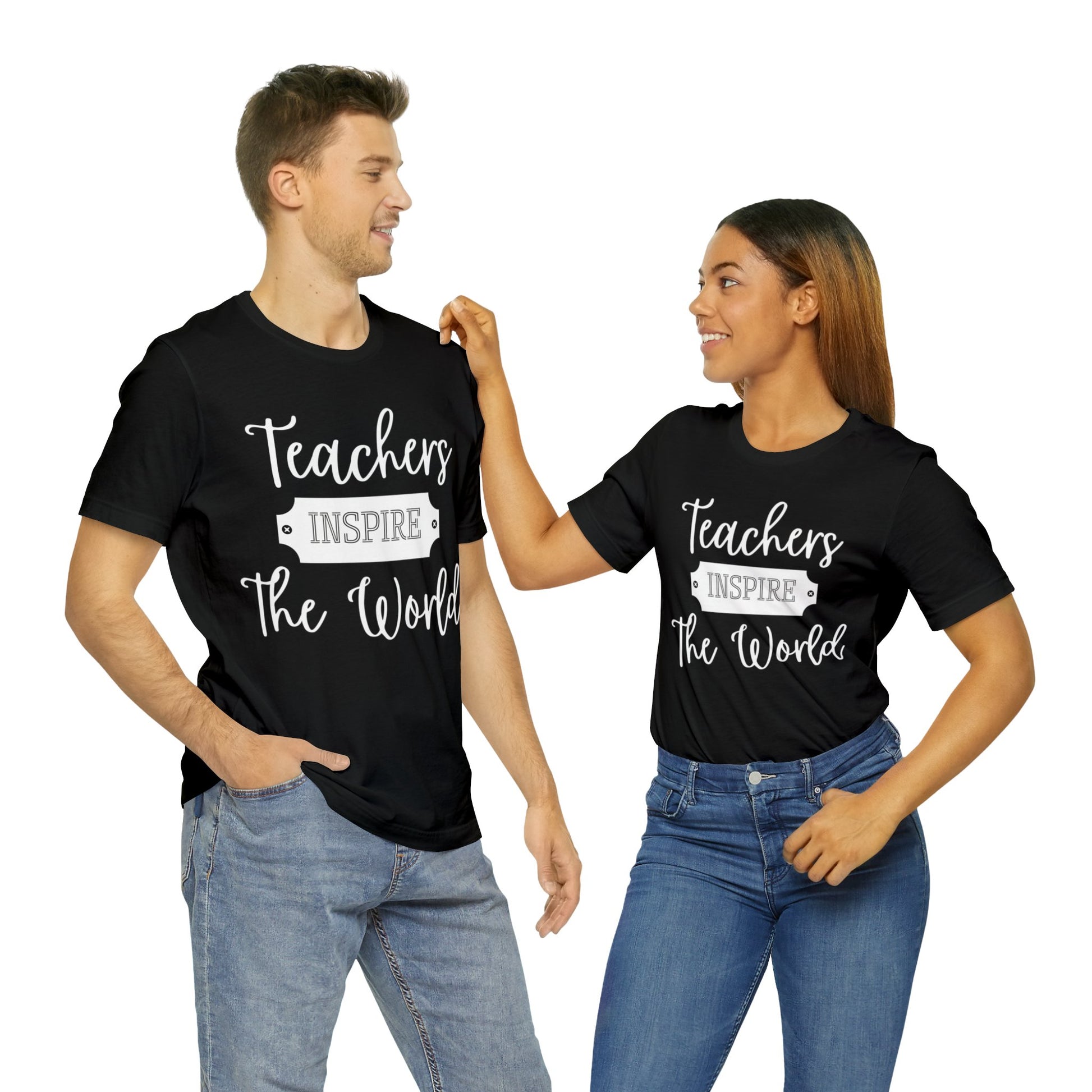 Teachers Inspire the World (Light Text) - ShadowCrafts Studio