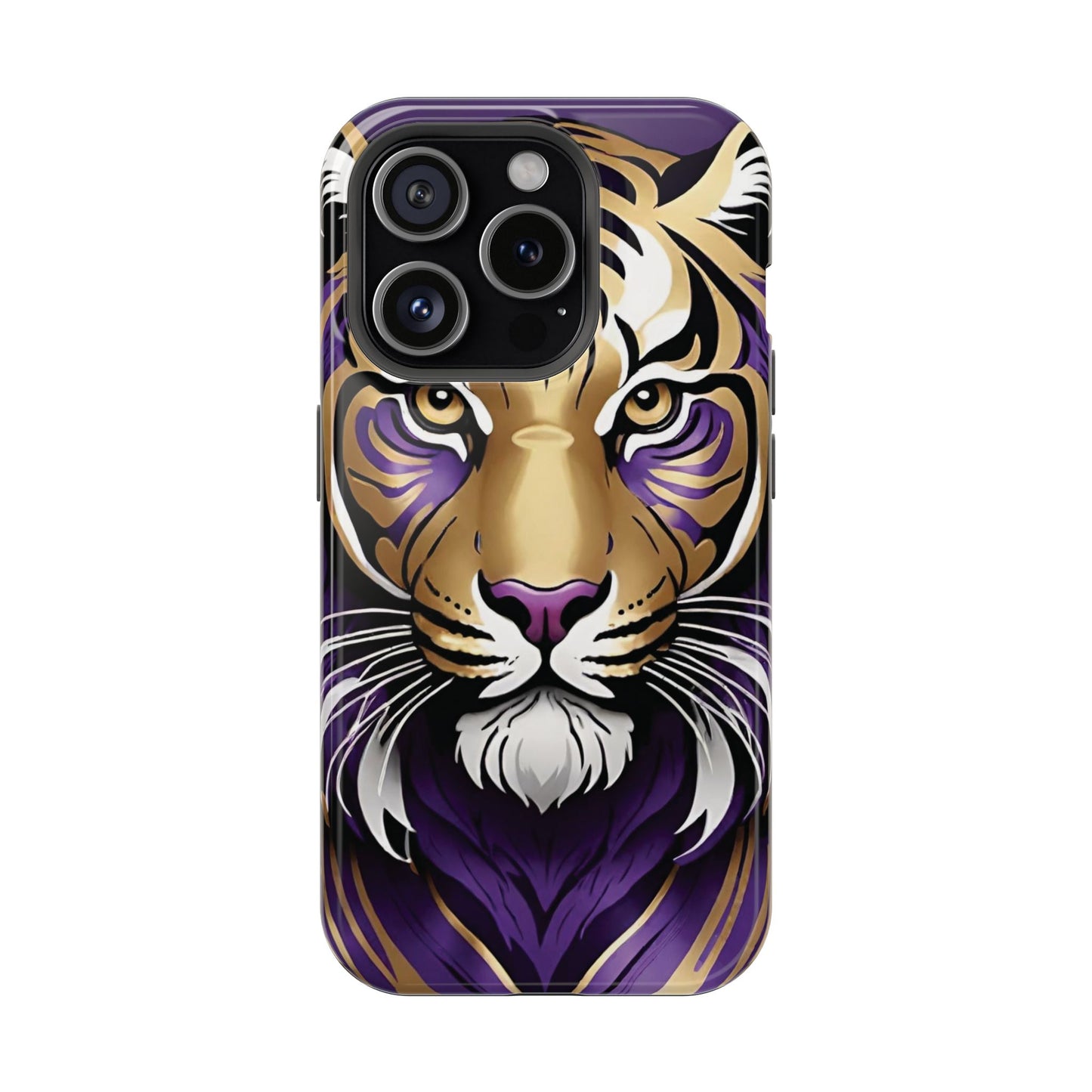 Purple and Gold Tiger Magnetic Tough Case