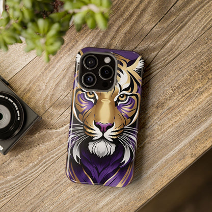 Purple and Gold Tiger Magnetic Tough Case