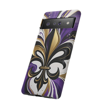 Purple and Gold Fleur-de-Lis 01