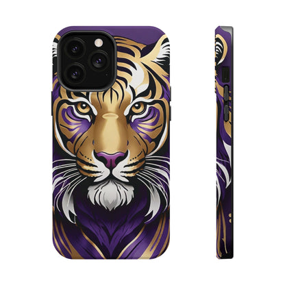 Purple and Gold Tiger Magnetic Tough Case