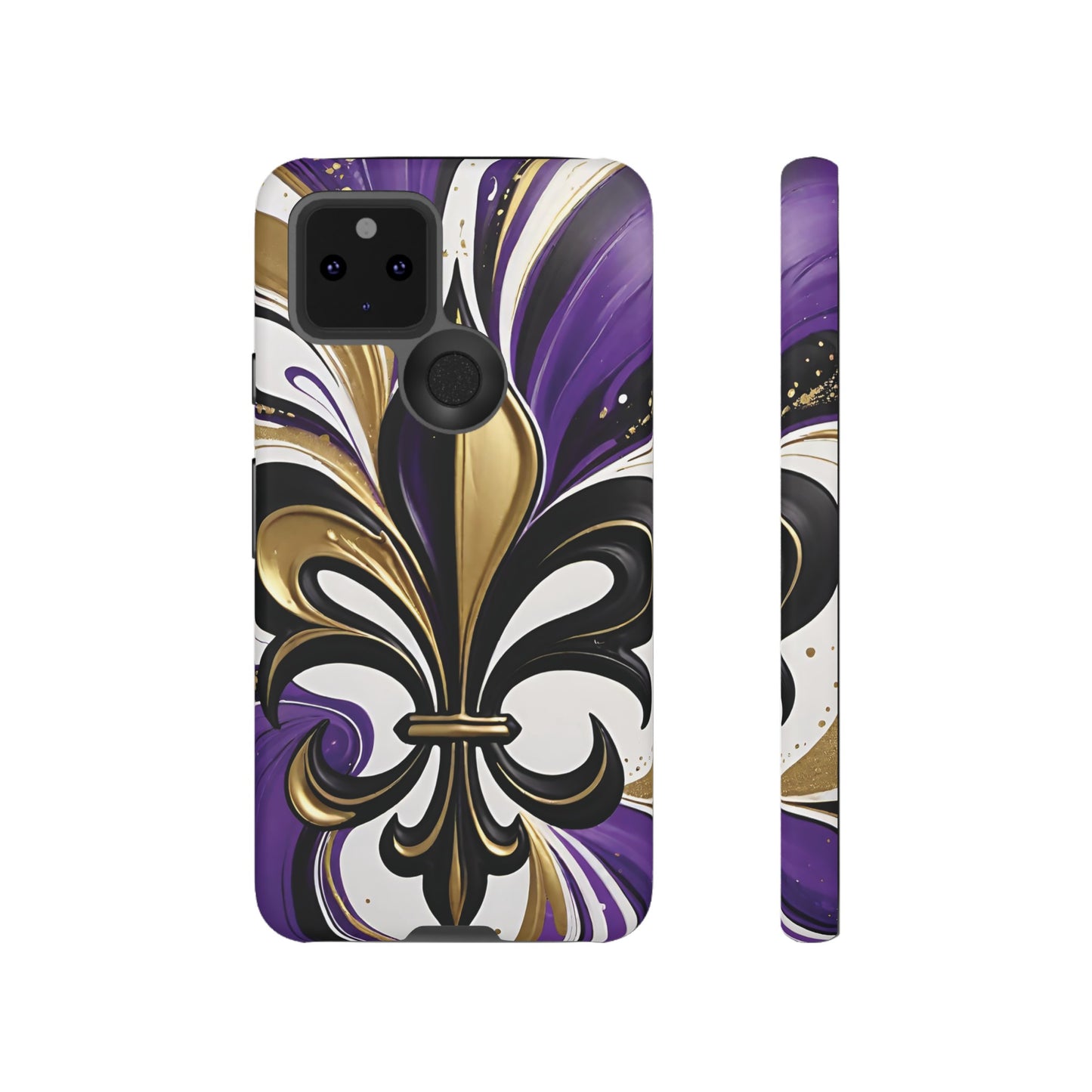 Purple and Gold Fleur-de-Lis 01