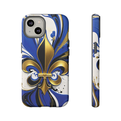 Blue and Gold Fleur-de-Lis 01