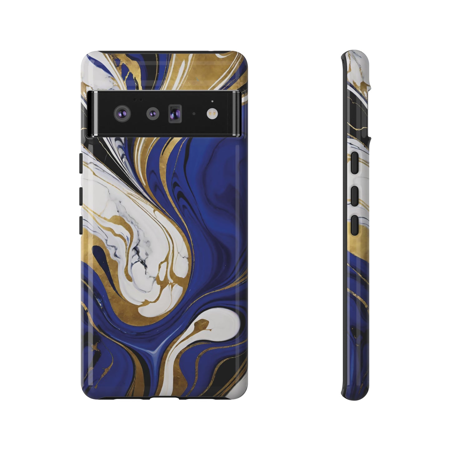 Blue and Gold Swirl 01