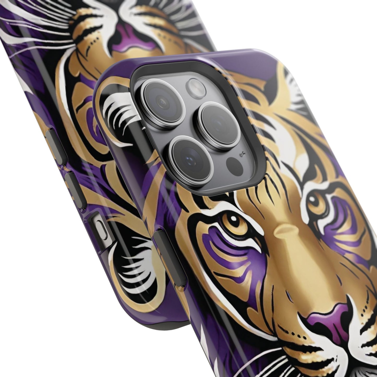 Purple and Gold Tiger Magnetic Tough Case