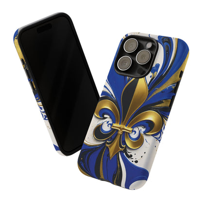 Blue and Gold Fleur-de-Lis 01