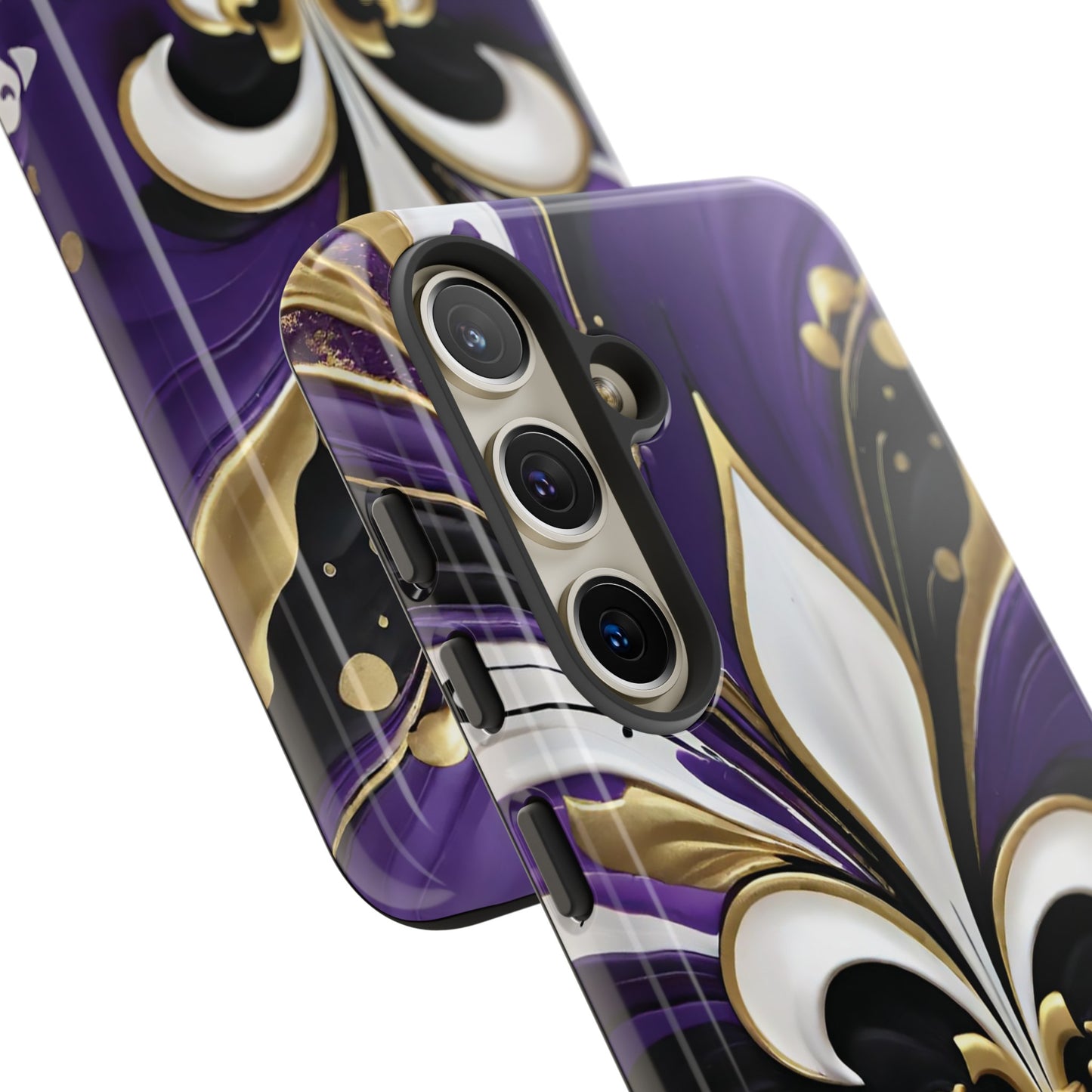 Purple and Gold Fleur-de-Lis 03