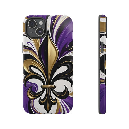 Purple and Gold Fleur-de-Lis 01