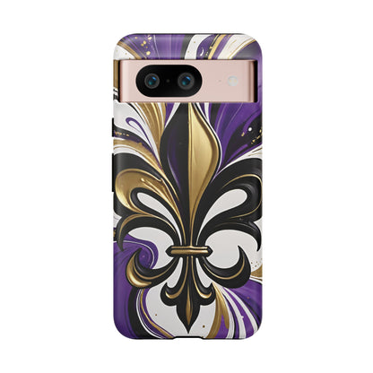 Purple and Gold Fleur-de-Lis 01