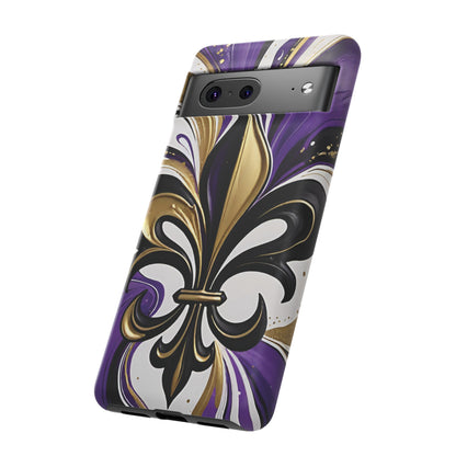 Purple and Gold Fleur-de-Lis 01