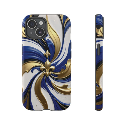 Blue and Gold Fleur-de-Lis 03