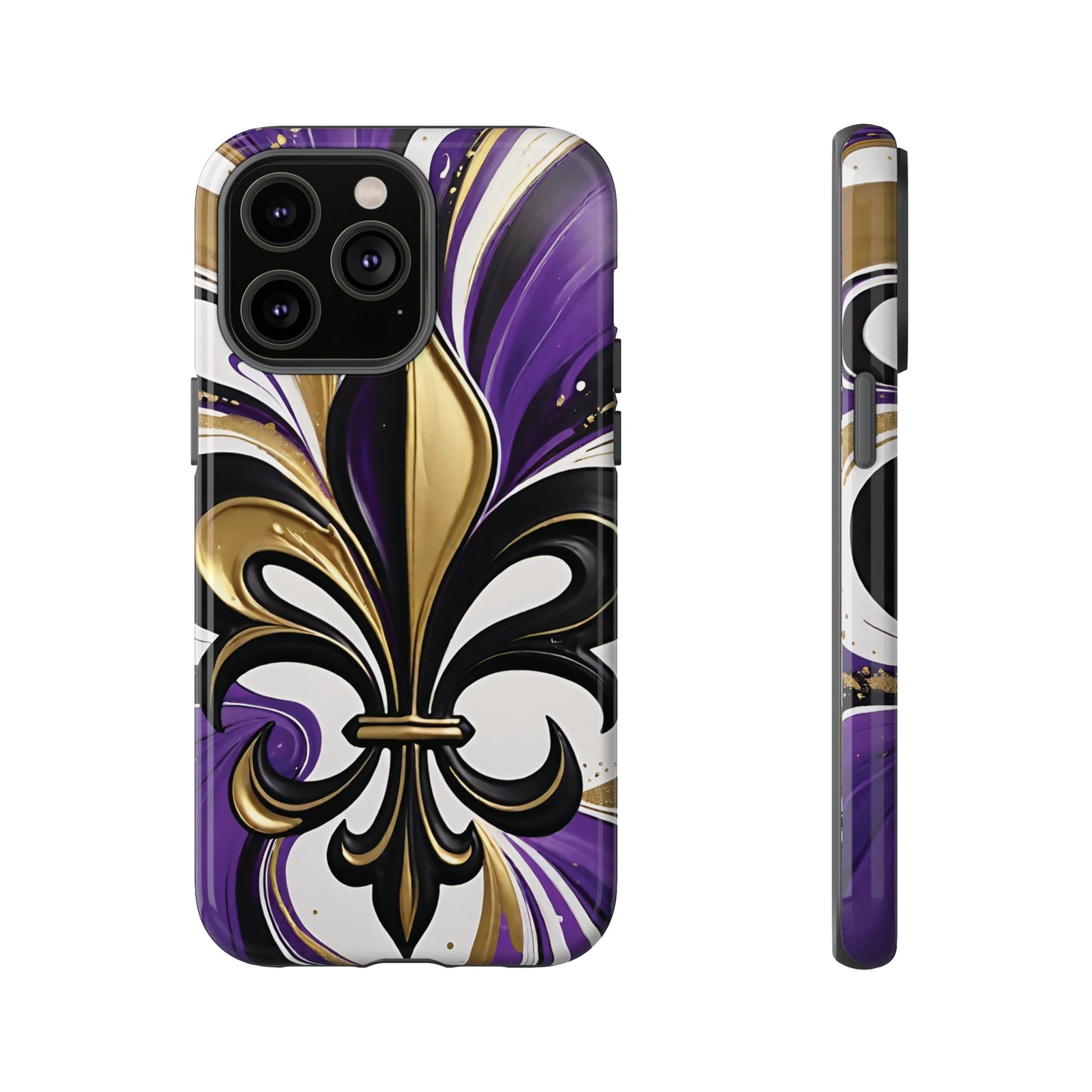 Purple and Gold Fleur-de-Lis 01