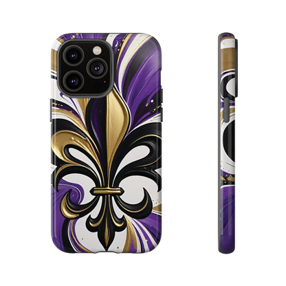 Purple and Gold Fleur-de-Lis 01