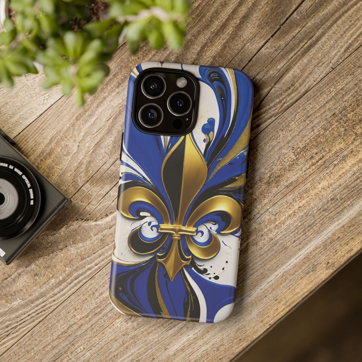 Blue and Gold Fleur-de-Lis 01